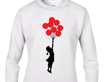 Banksy Balloon Girl Women's Sweatshirt Jumper - Graffiti Artist Banksy