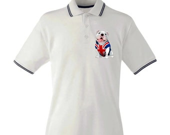 British Bulldog Union Jack Waistcoat Tipped Polo T-Shirt