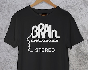 Brain Records Mens T Shirt - Krautrock Neu! Cluster Guru Guru Can