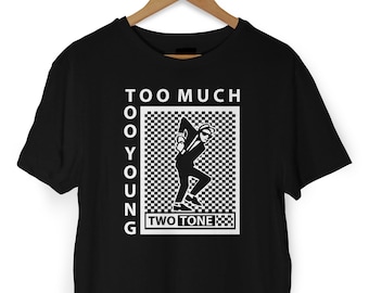 Two Tone Too Much Too Young Logo Men's T-Shirt - Ska Dancers