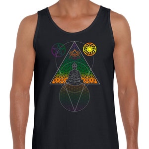 Buddha Third Eye Psychedelic Hipster Men&#39;s Vest Tank Top