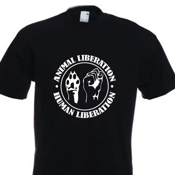 Animal Liberation Men's T-Shirt - Vegetarian Vegan Animal Rights Activist