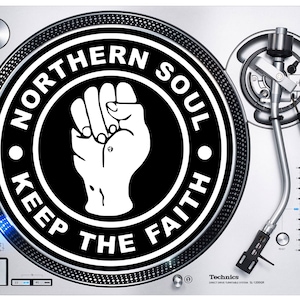 Northern Soul Keep The Faith DJ Slipmat - Vinyl Turntable Decks KTF