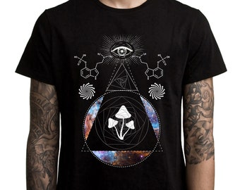 Magic Mushroom Trip Psychedelic Men&#39;s T Shirt