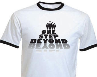 One Step Beyond Men’s Ringer T-Shirt - Madness Ska Reggae The Specials