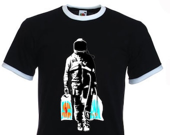 Banksy Spaceman Men's Ringer T-Shirt