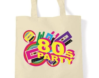 80's Party Fancy Dress Shoulder Shopping Tote Bag