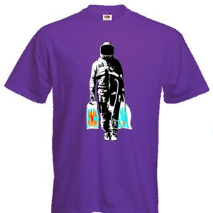 Banksy Spaceman Mens T-Shirt