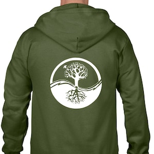 Yin and Yang Tree of Life Full Zip Hoodie