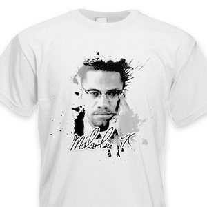 Malcolm X Face Mens T-Shirt - Malcolm X Black Panthers Party Civil Human Rights