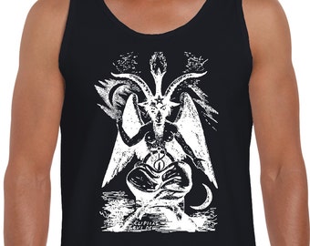 Goat of Mendes Men's Vest Tank Top - Occult Pagan Magick Satanic
