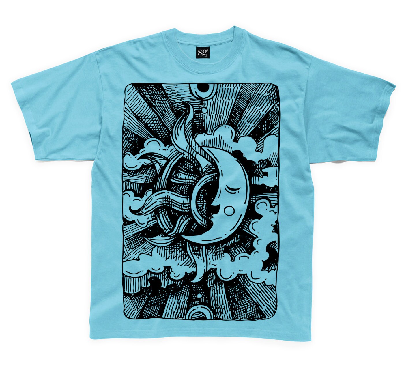 Moon Design Large Print Kids Children's T-shirt - Holiday