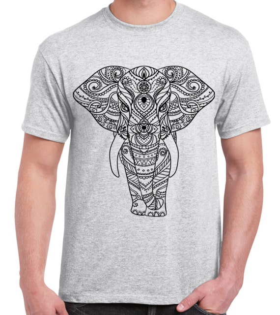 Tribal Indian Elephant Tattoo Large Print Tote Shoulder Shopping Bag Tribal Indian Elephant Tattoo Large Print Tote Shoulder Shopping Bag