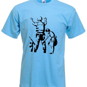 Banksy Soldier Frisk Mens T-Shirt