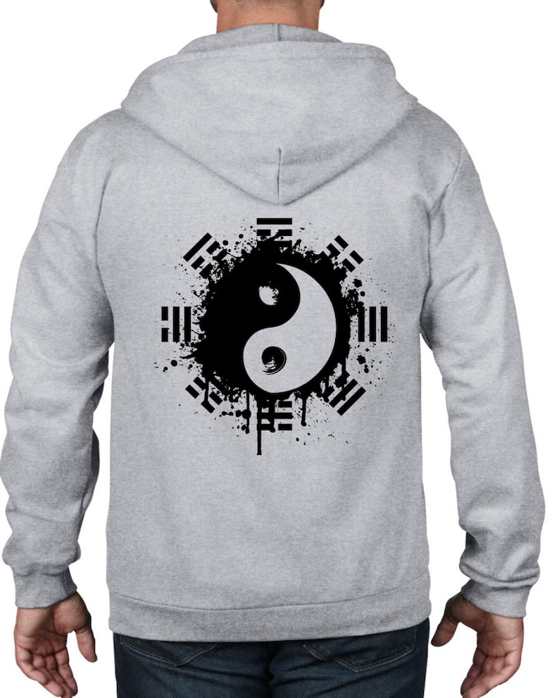 Yin Yang Pattern Print Men Women Pullover Hoodie