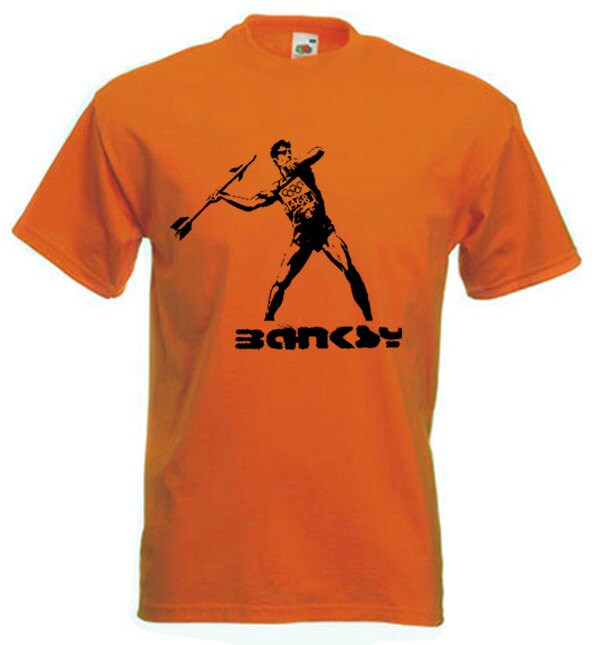 Image of Banksy Javelin Mens T-Shirt
