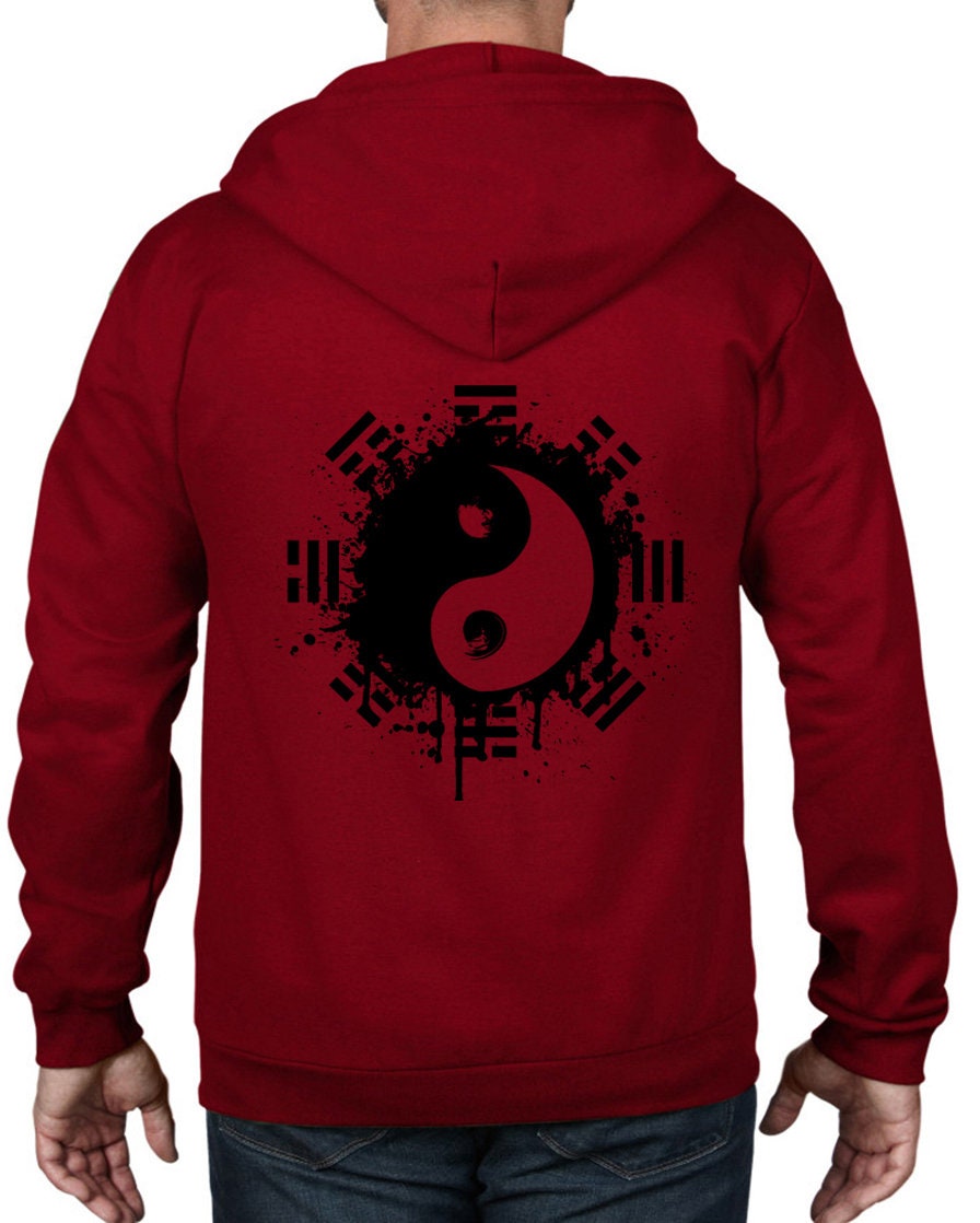 Yin & Yang Full Zip Hoodie - Etsy Yin & Yang Full Zip Hoodie - Etsy