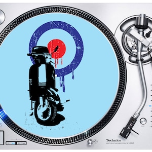 ModTarget Scooter Distressed DJ Slipmat - Vinyl Turntable DecksNorthern Soul Mods