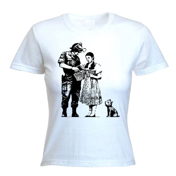 Banksy Stop & Search Damen T-Shirt