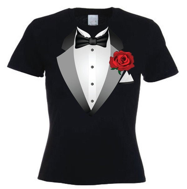 Tuxedo Women's T-shirt - Etsy UK