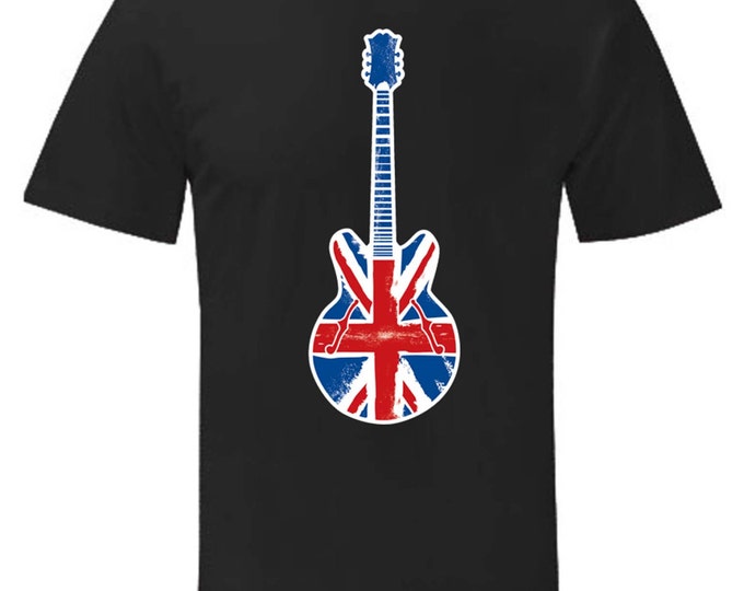 Union Jack Guitar Mens T-Shirt