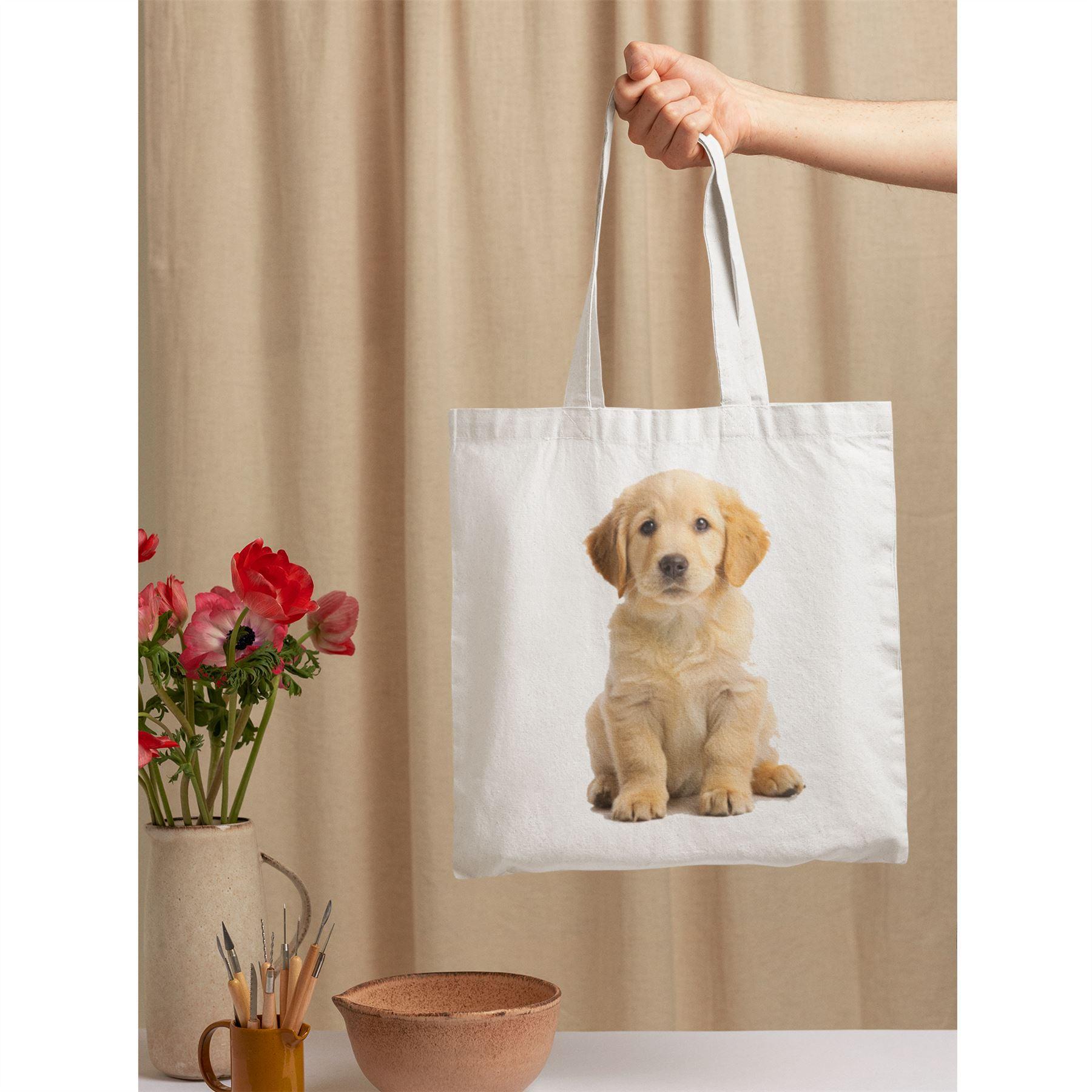 ゴールデンレトリバーの子犬のトートバッグ - 犬好きのためのかわいい