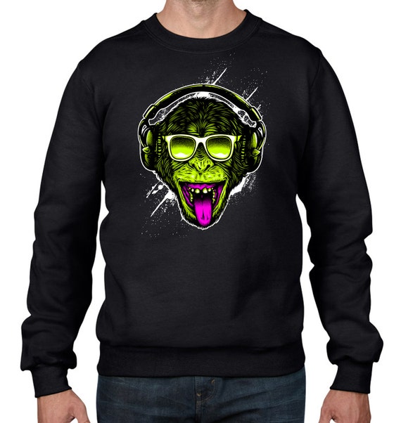 Funky Monkey DJ Men's Sweatshirt Jumper 