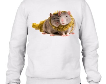 Christmas Pet Rats Men's Christmas Sweatshirt Jumper