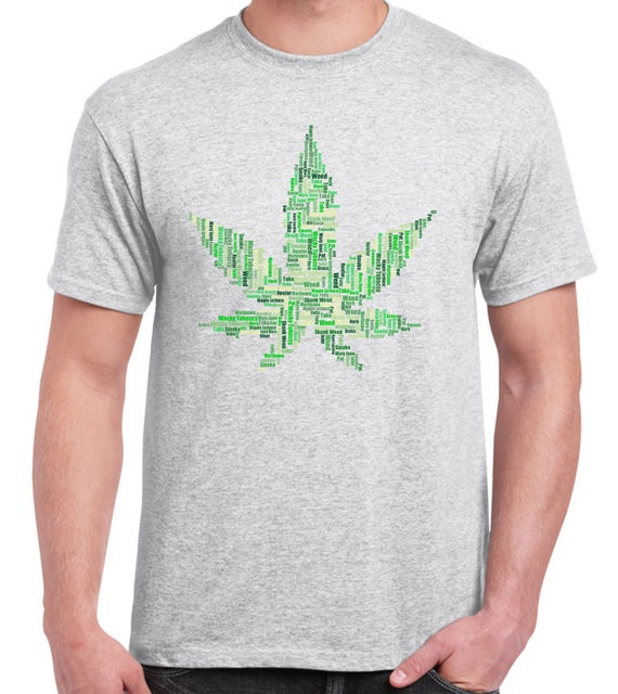 大麻のスラング名メンズTシャツ - ガンジャ 大麻 ウィード