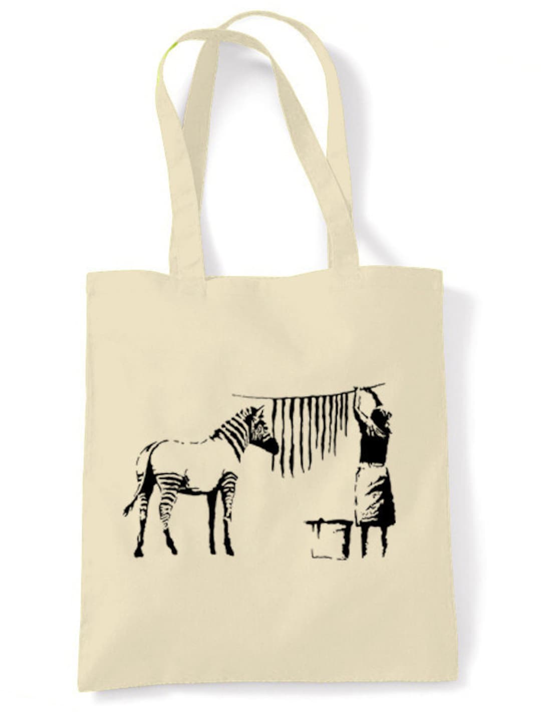 Banksy Washed Zebra Shopping Bag Etsy