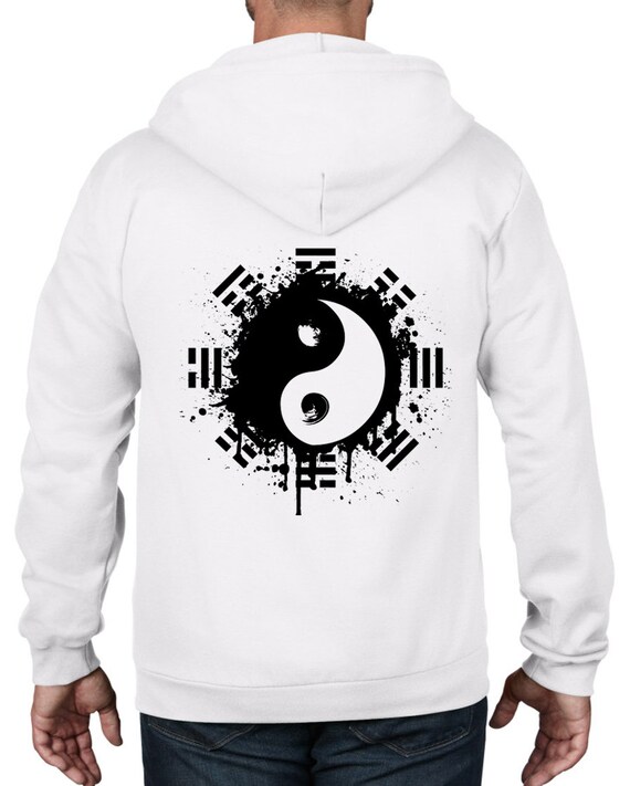 Yin & Yang Full Zip Hoodie - Etsy Yin & Yang Full Zip Hoodie - Etsy