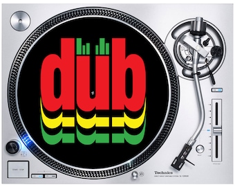 Dub Reggae Rasta Logo DJ Slipmat - Vinyl Turntable Decks Jamaican