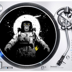 Astronaut Monkey DJ Slipmat - Vinyl Turntable Decks Space