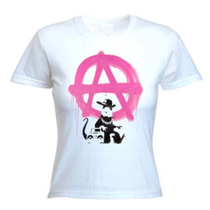Banksy Anarchy Rat Women&#39;s T-Shirt