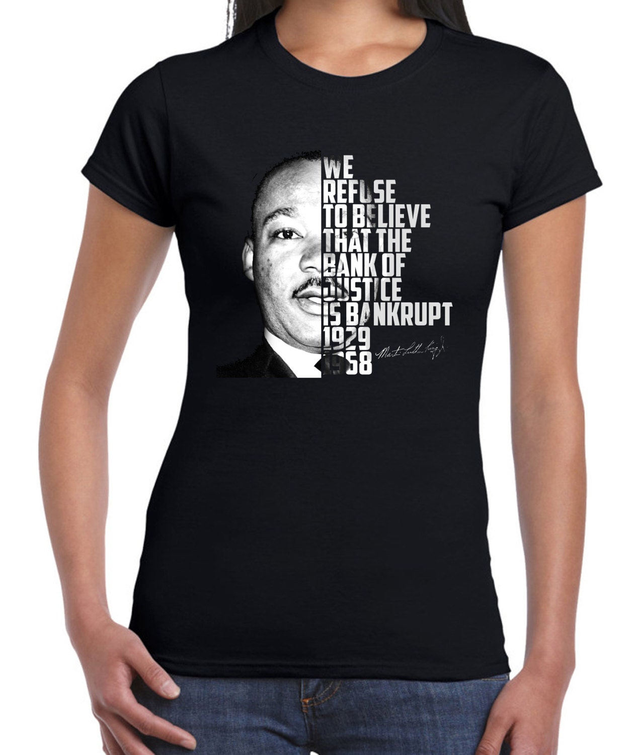 Martin Luther King Bankrupt Quote Women's T-Shirt MLK | Etsy