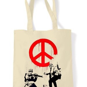 Banksy CND Soldaten Tote Einkaufstasche