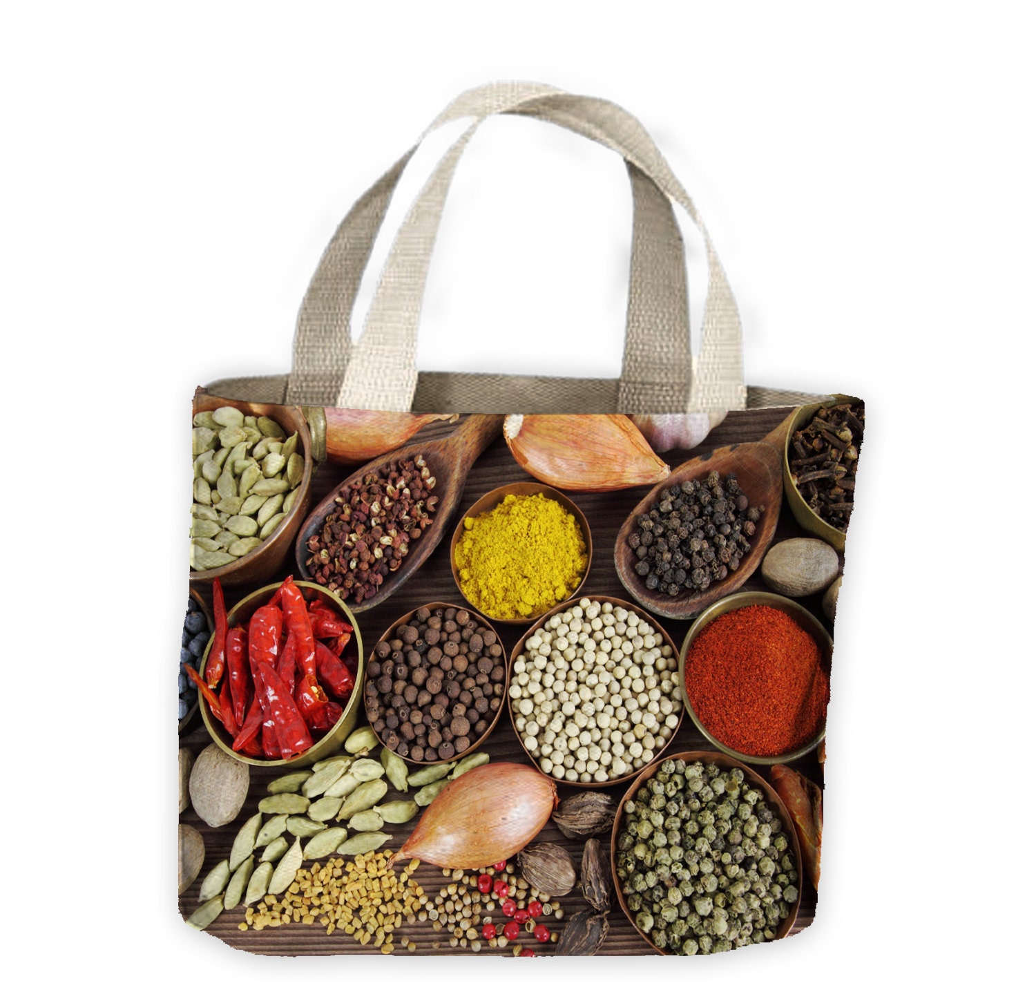 Indian Spices Tote Shopping Bag For Life Curry Restaurant Etsy