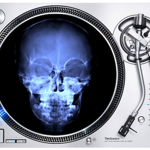 X Ray Skull Slipmat - Vinyl Turntable Decks Technics