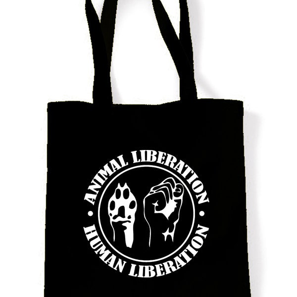 Vegetarian Animal Liberation Tote Shopping Bag