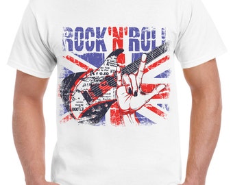 Rock & Roll Union Jack Mens T-Shirt
