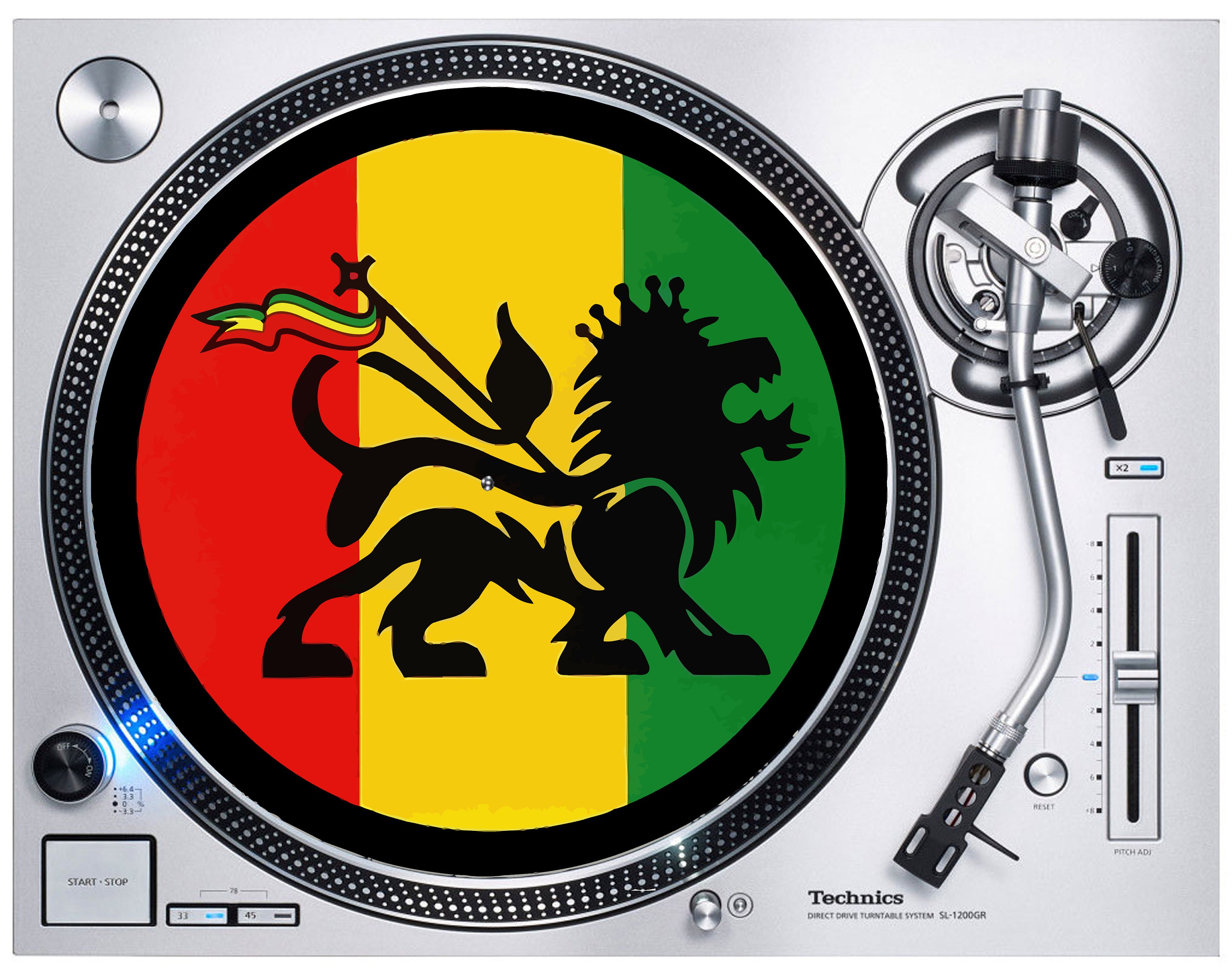 Lion Of Judah DJ スリップマット - ビニール ターンテーブル デッキ ラスタファリ ラスタ レゲエ Lion Of Judah DJ スリップマット - ビニール ターンテーブル デッキ ラスタファリ ラスタ レゲエ