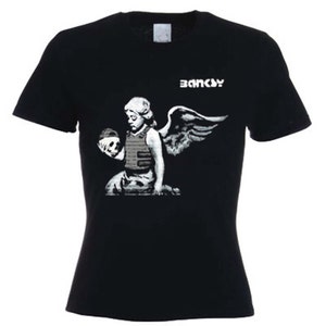 Banksy geflügelte Cherub Damen T-Shirt