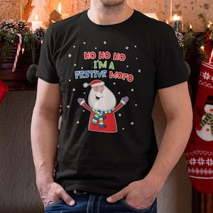 Santa Claus Festive Mofo Funny Men&#39;s Christmas T-Shirt