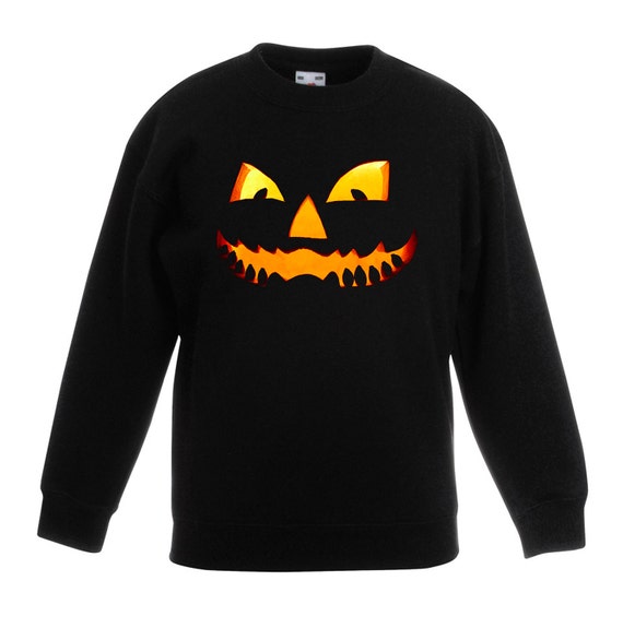 Halloween zucca viso Unisex bambini bambini Jumper sweatshirt