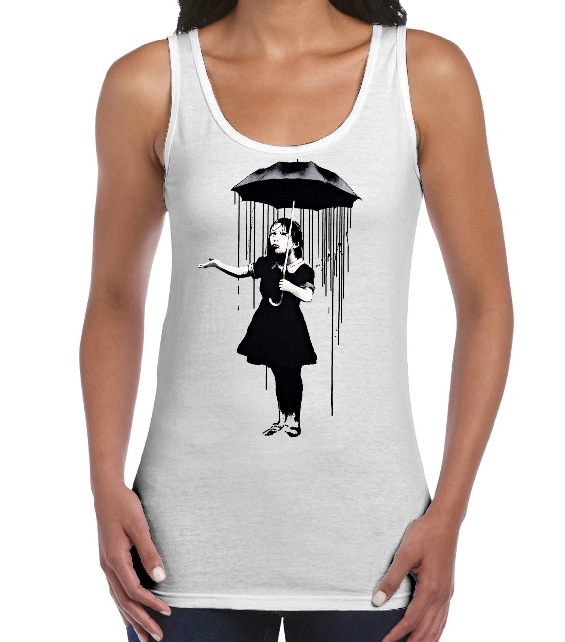 Image of Banksy Nola Women's Vest Tank Top - Graffiti Art