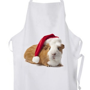 Santa Claus Guinea Pig Christmas Chefs Kitchen Apron