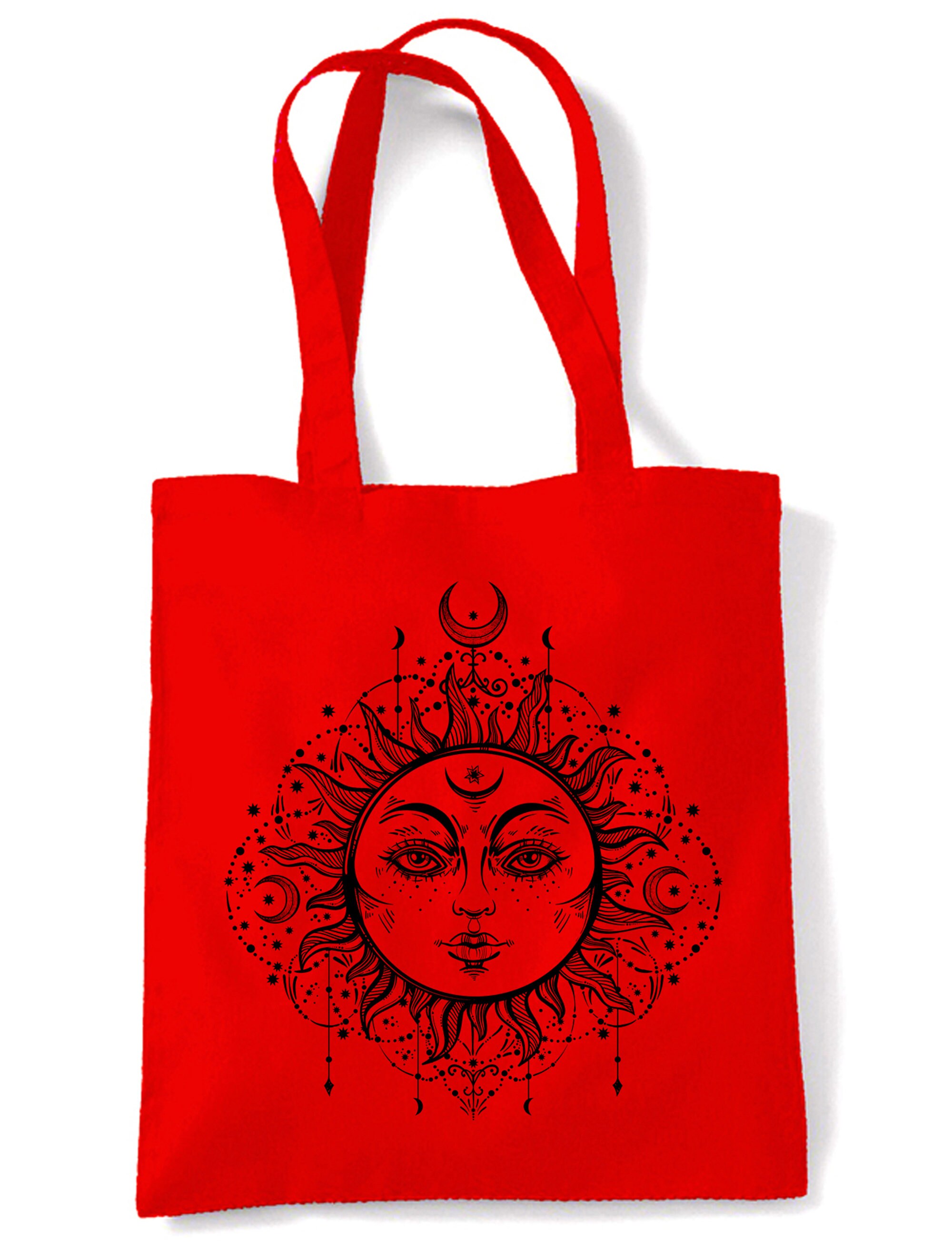 Boho Sun Hipster Tattoo Large Print Tote Shoulder Shopping