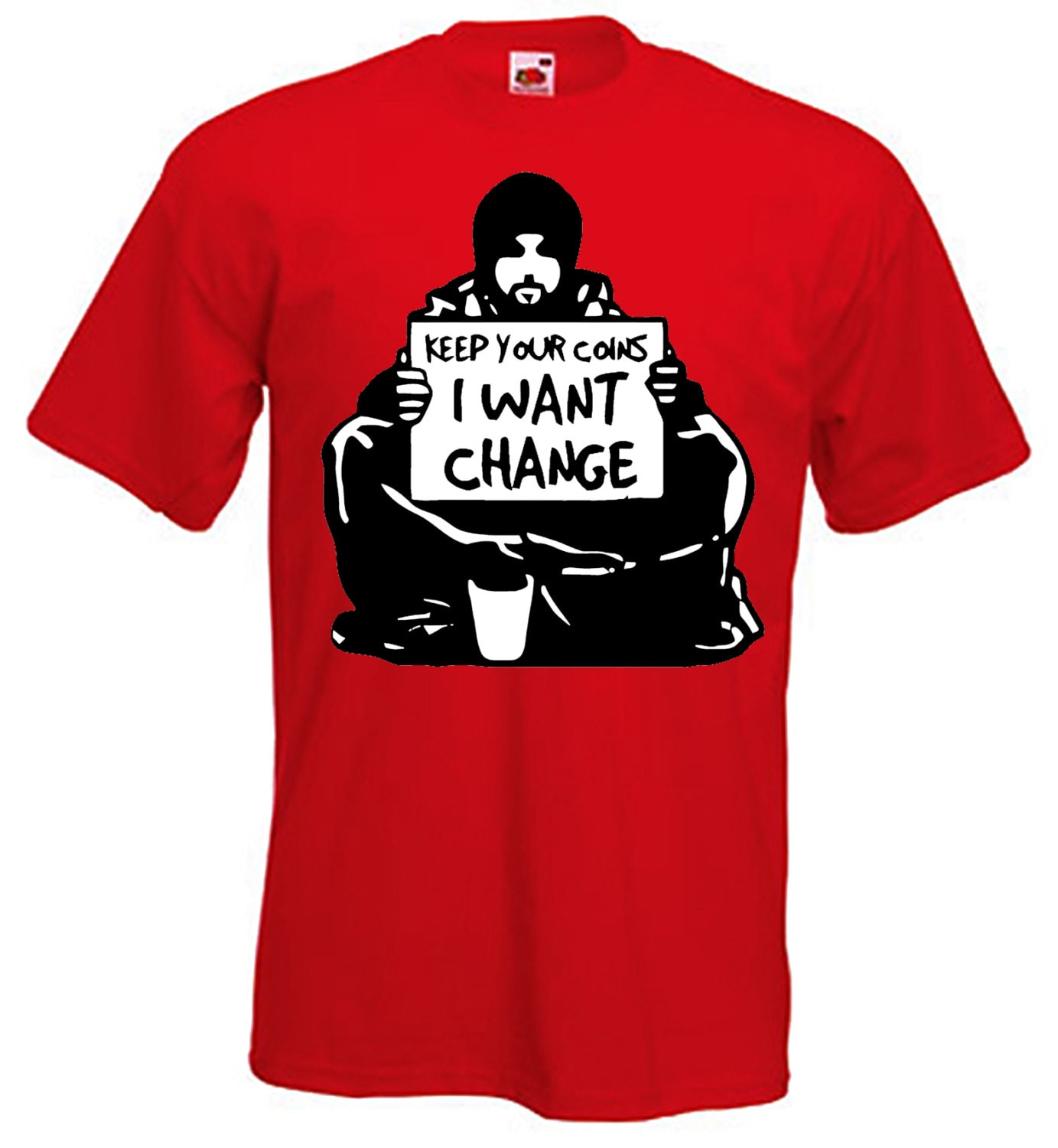Image of Banksy I Want Change Men's T-Shirt