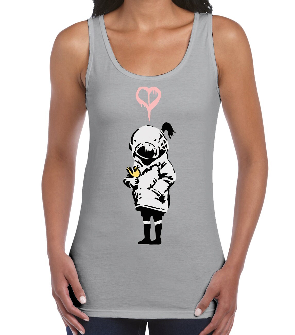 Image of Banksy Think Tank Women's Vest Top - Graffiti Art