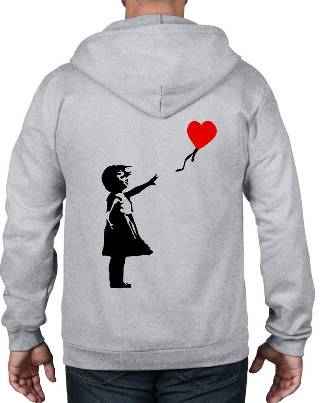 Banksy Girl With Heart Balloon Full Zip Hoodie - Etsy